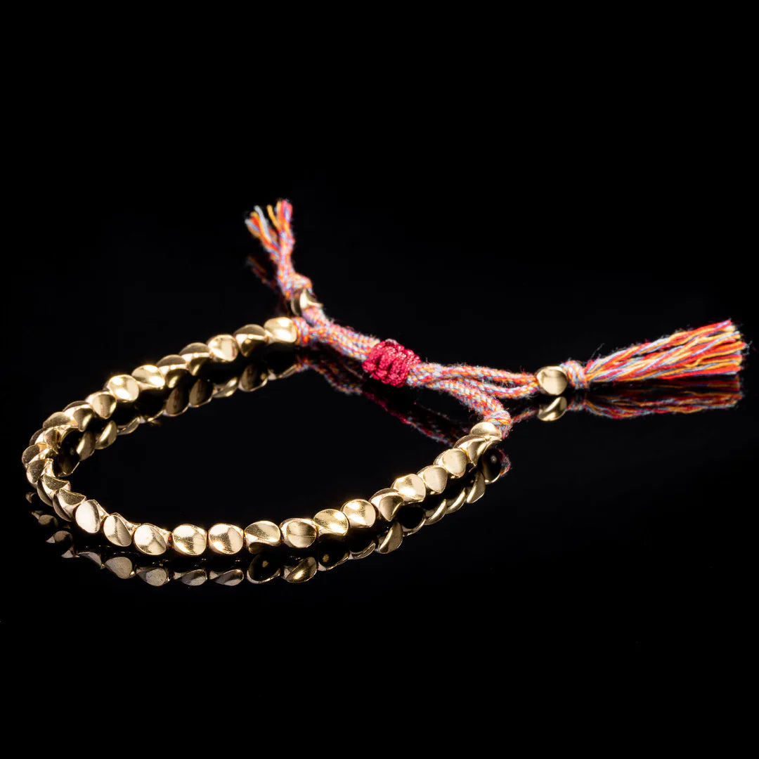 Tibetan Copper Beads Bracelet Handmade - For Healing, Strength &amp; Protection