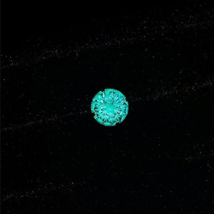 Fireworks Cut Colored Gem Stud Earrings