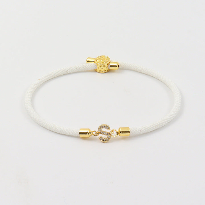 Zircon A-Z Initial Letter Bracelets