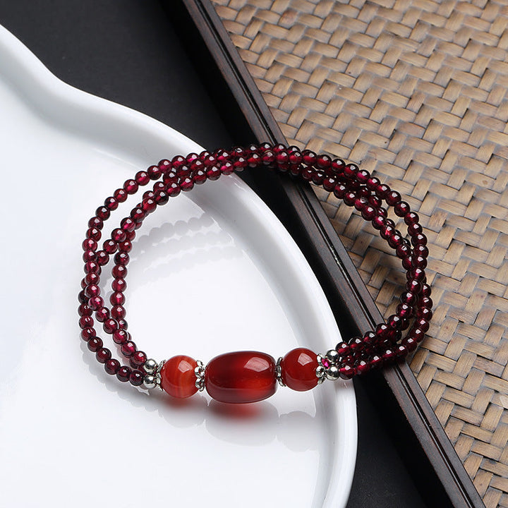Trio ? Garnet &amp; Agate Bracelet