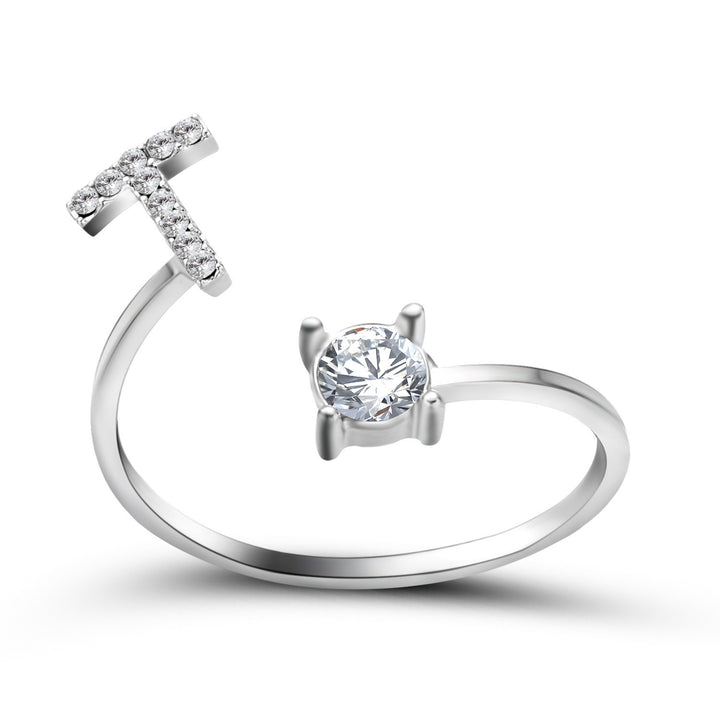 Personalized Initial Letter Ring