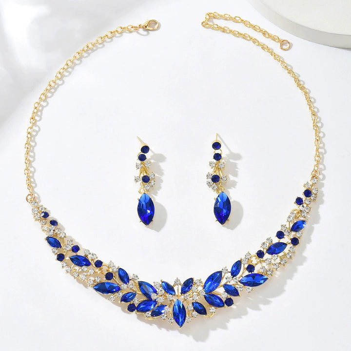 Vintage Crystal Necklace Earring Set
