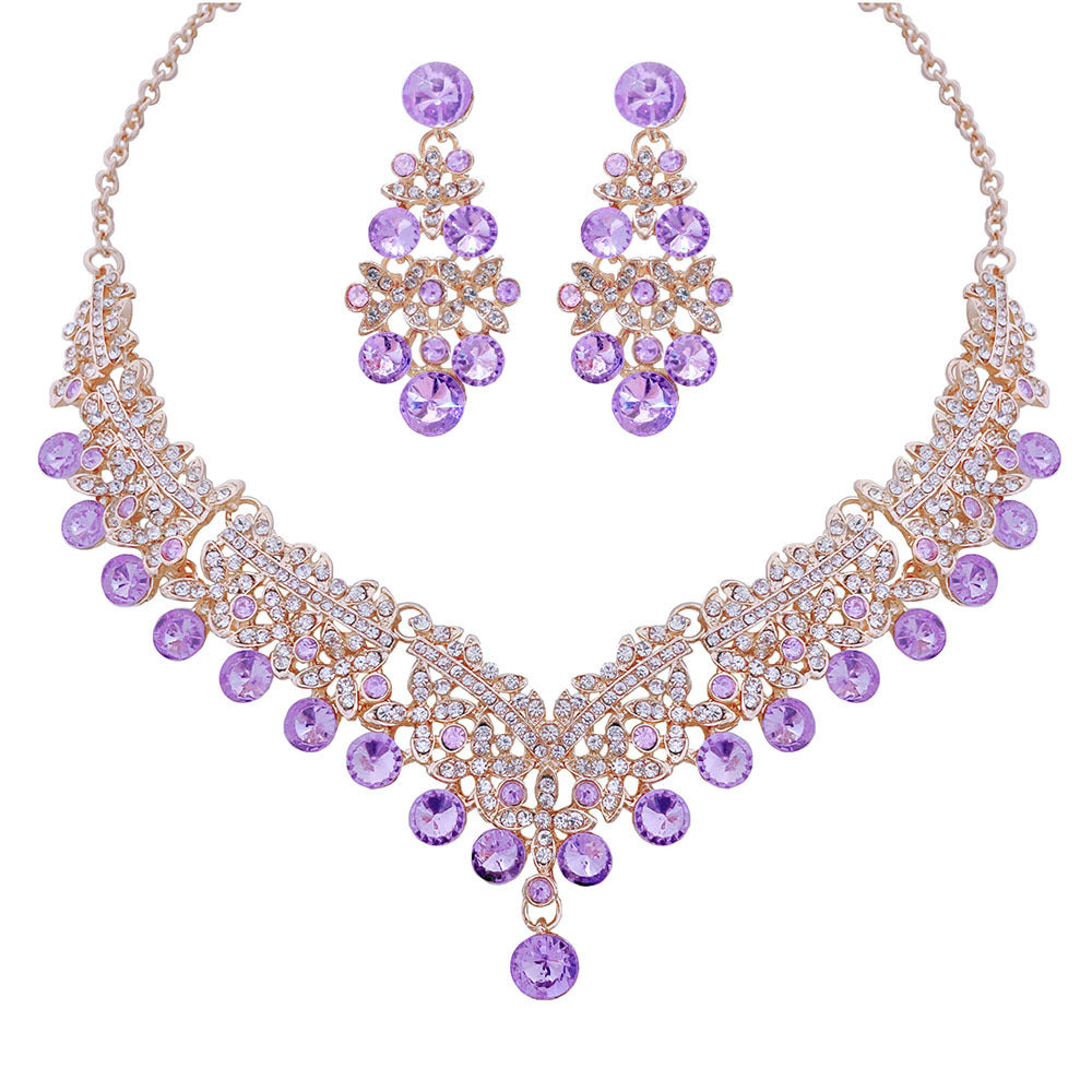 Natural Gemstone Necklace &amp; Earrings Set
