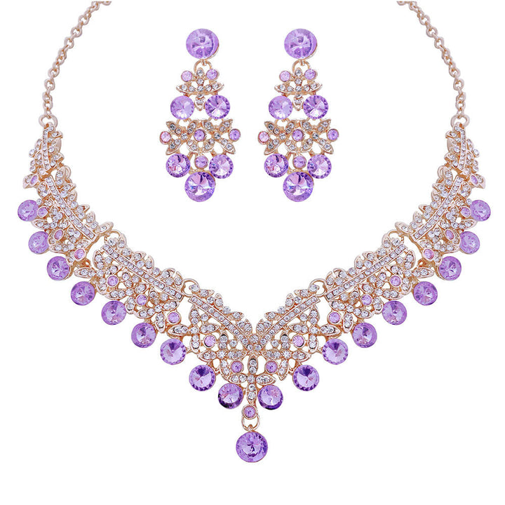 Natural Gemstone Necklace &amp; Earrings Set
