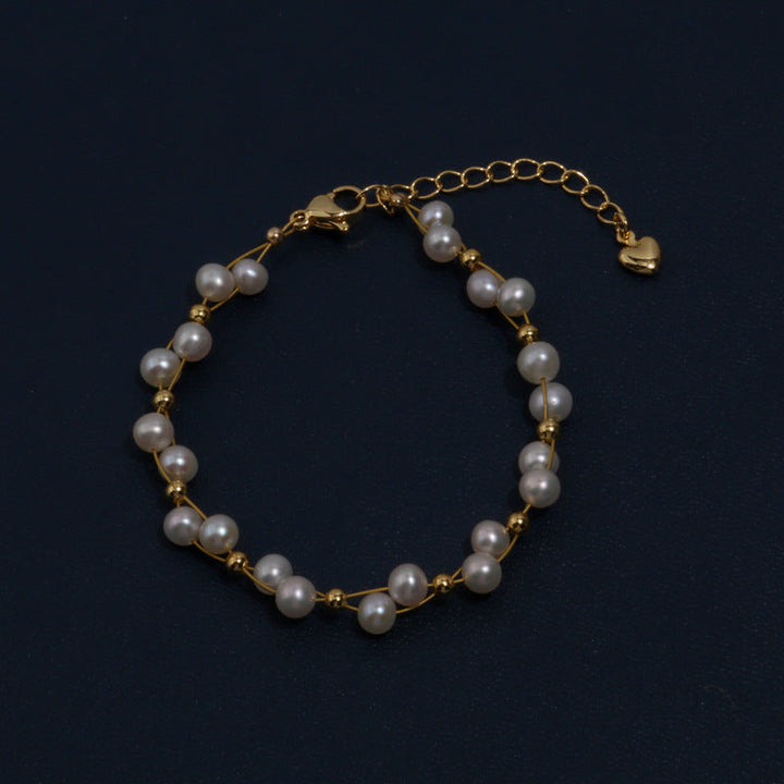 Dewdrop Gleam Pearl Bracelet