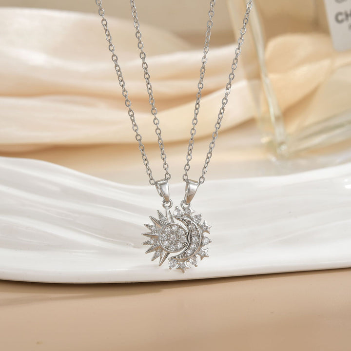 Sun &amp; Moon Necklace Set
