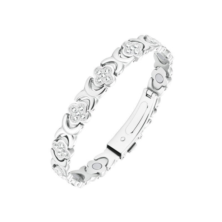Clover Crystal Magnetic Bracelet