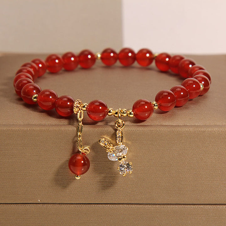 Bunny ? Red Agate Bracelet