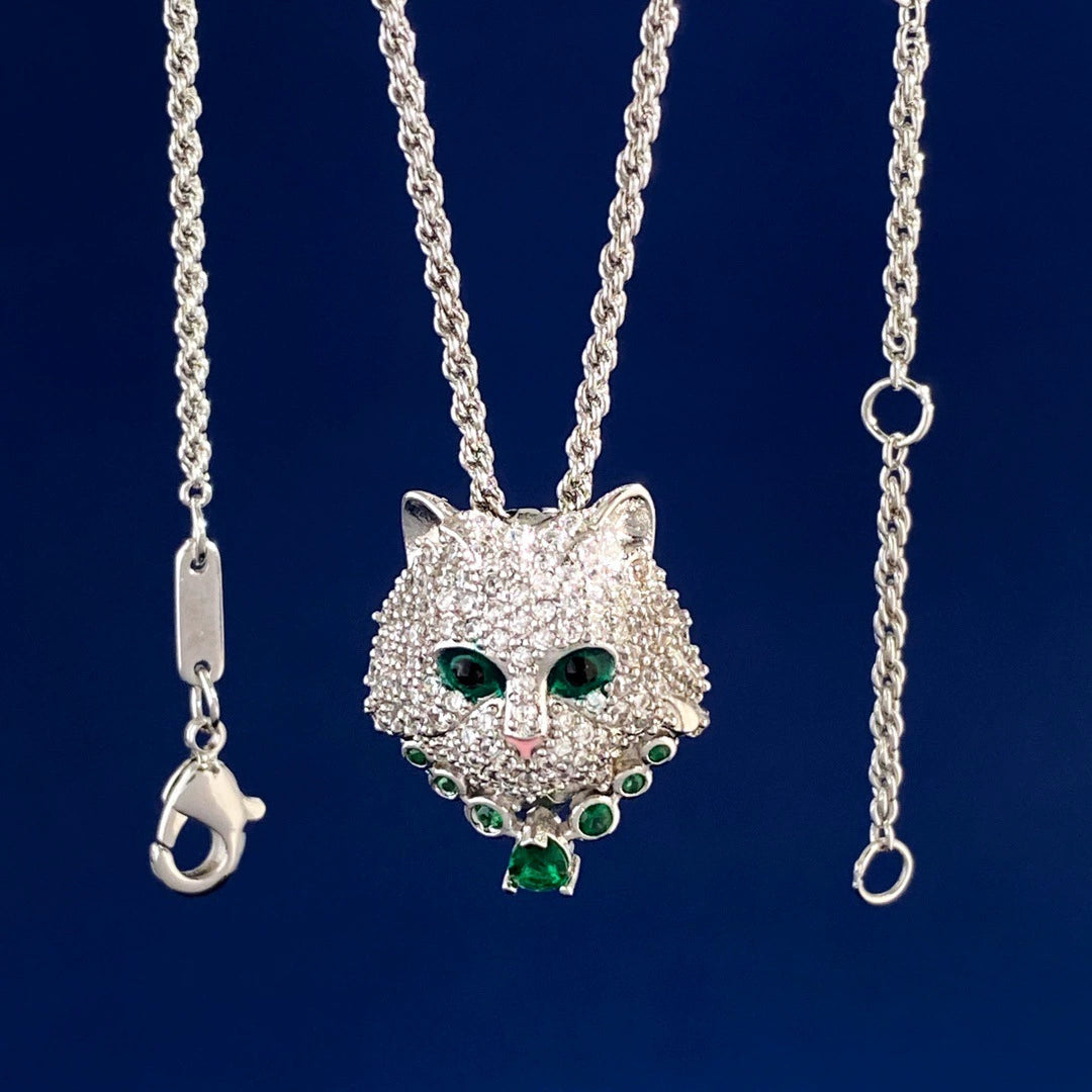 New Civet Emerald Ring Necklace