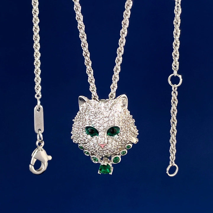 New Civet Emerald Ring Necklace