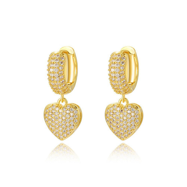 Elegant Heart Drop Earrings