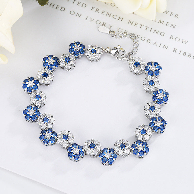 Deep Sea Flower Crystal Bracelet &amp; Necklace