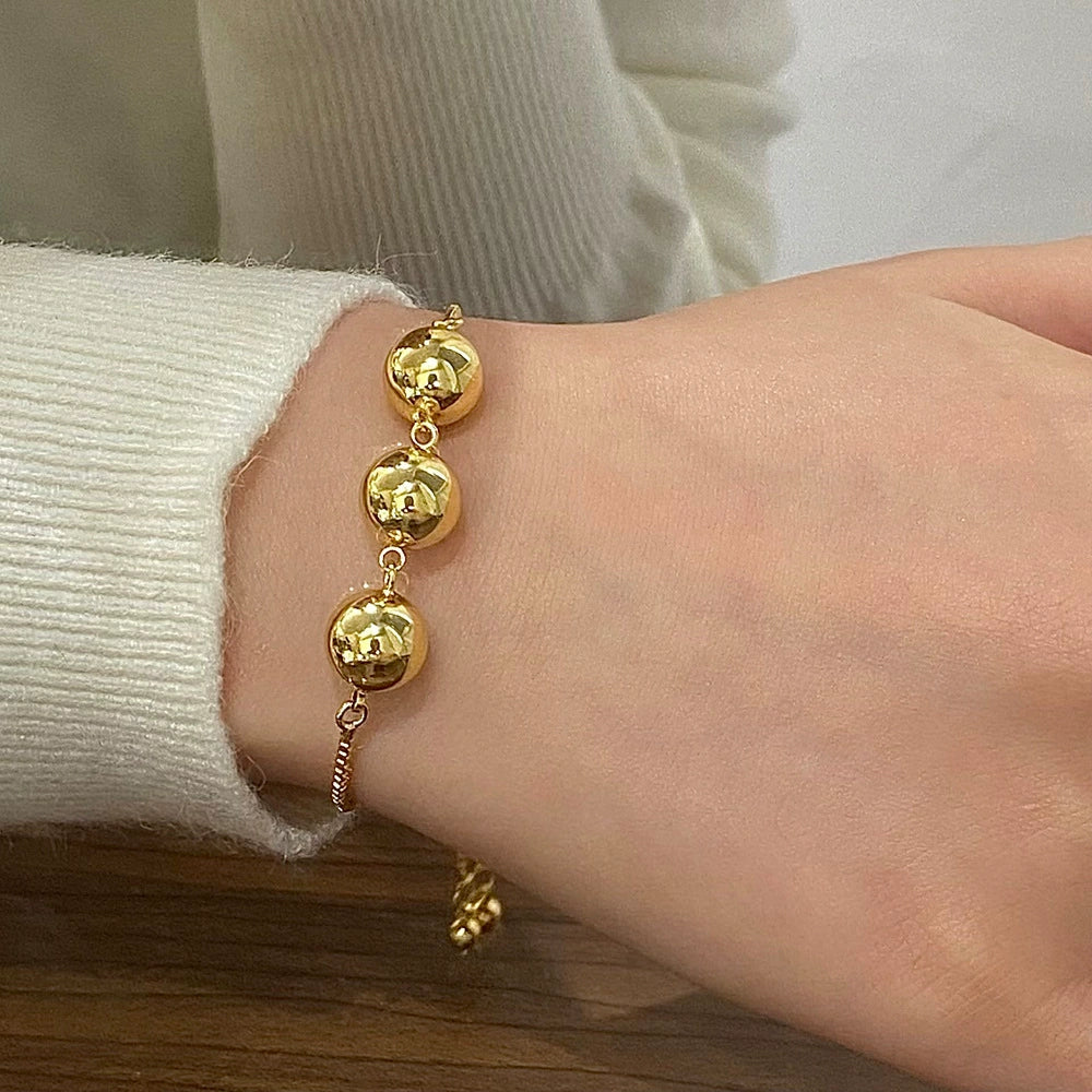 Round Bead Necklace &amp; Bracelet &amp; Earrings