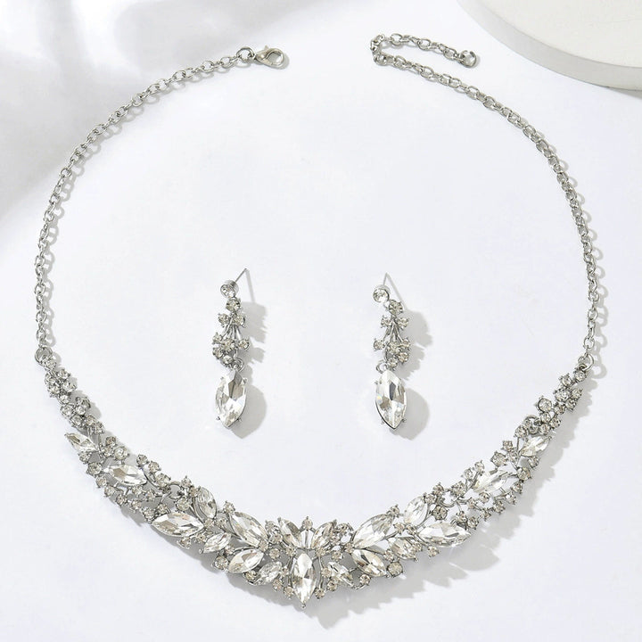 Vintage Crystal Necklace Earring Set