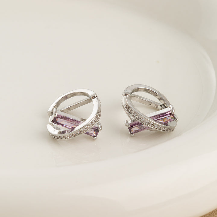 Minimalist Amethyst Earrings