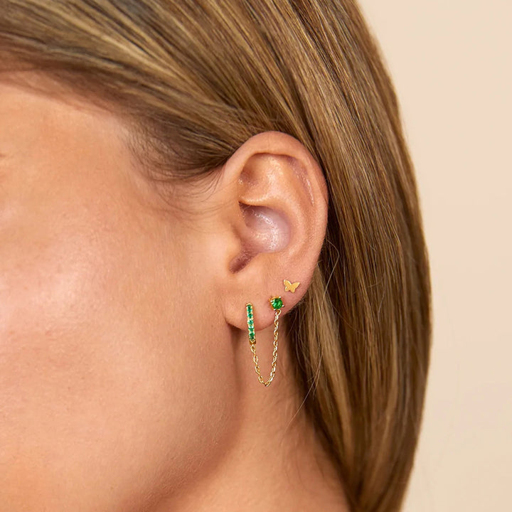 Minimalist Stackable Chain Earrings