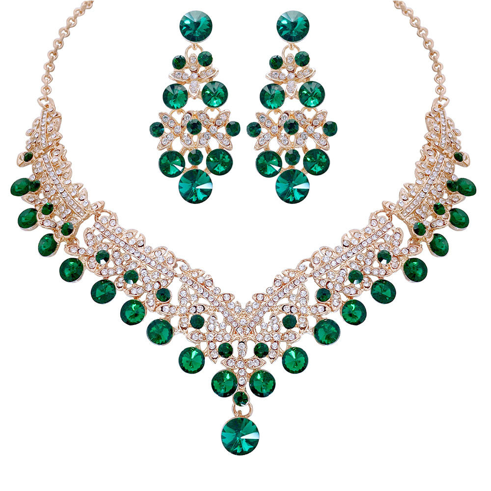 Natural Gemstone Necklace &amp; Earrings Set