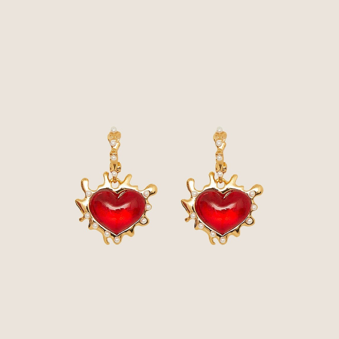 Flame Heart Earrings