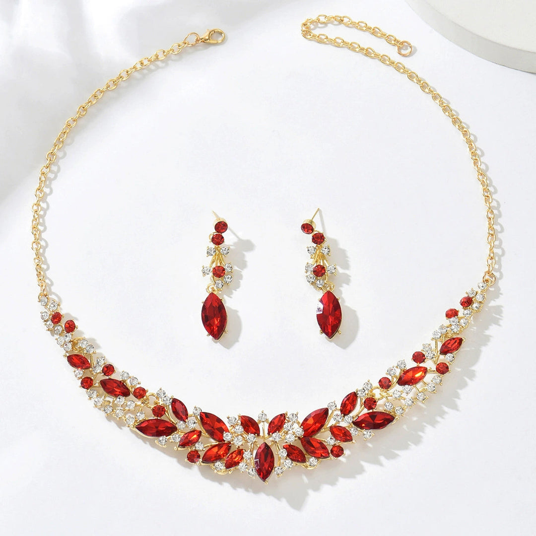 Vintage Crystal Necklace Earring Set