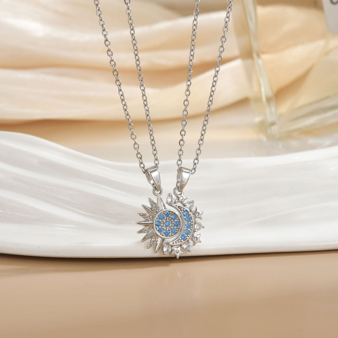 Sun &amp; Moon Necklace Set