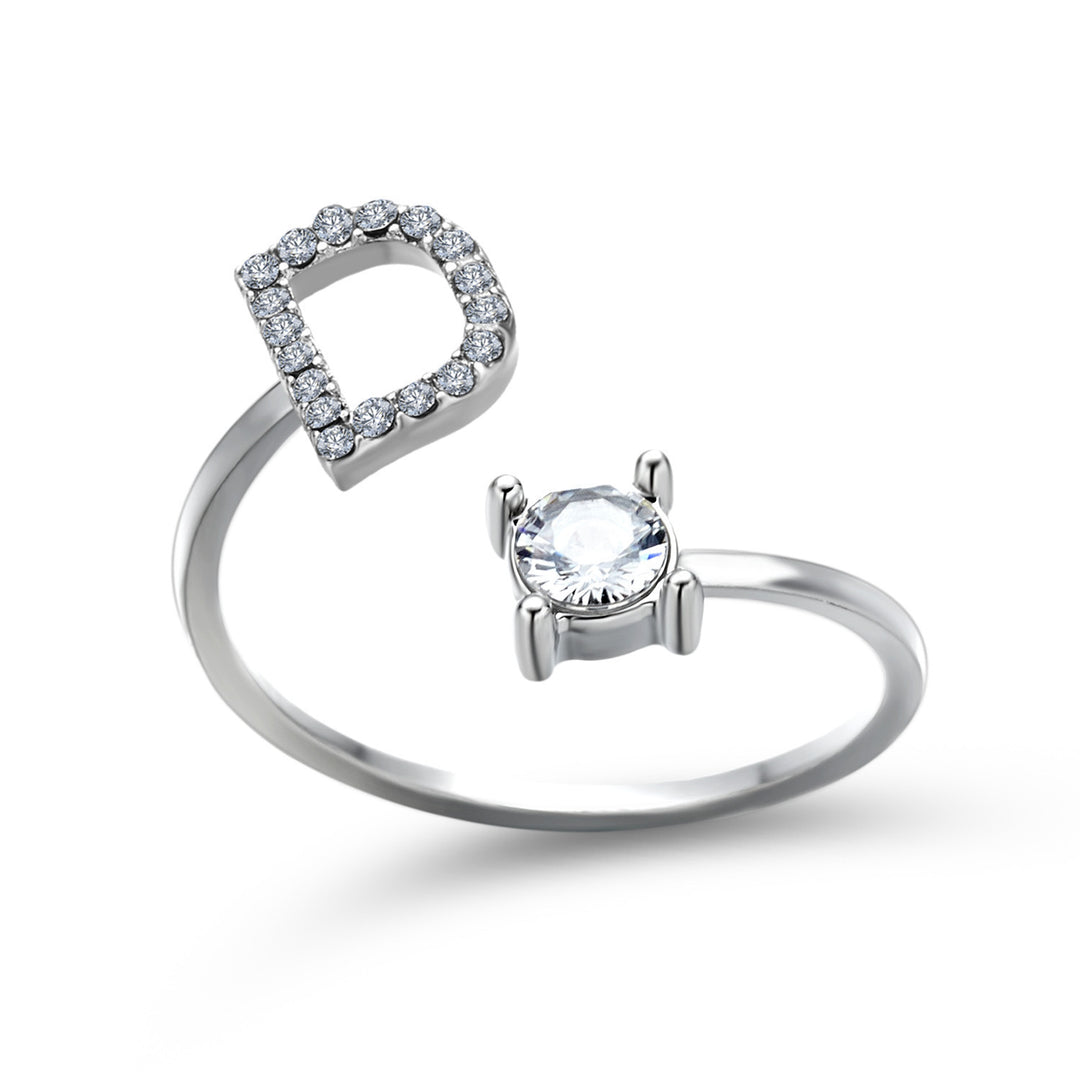 Personalized Initial Letter Ring