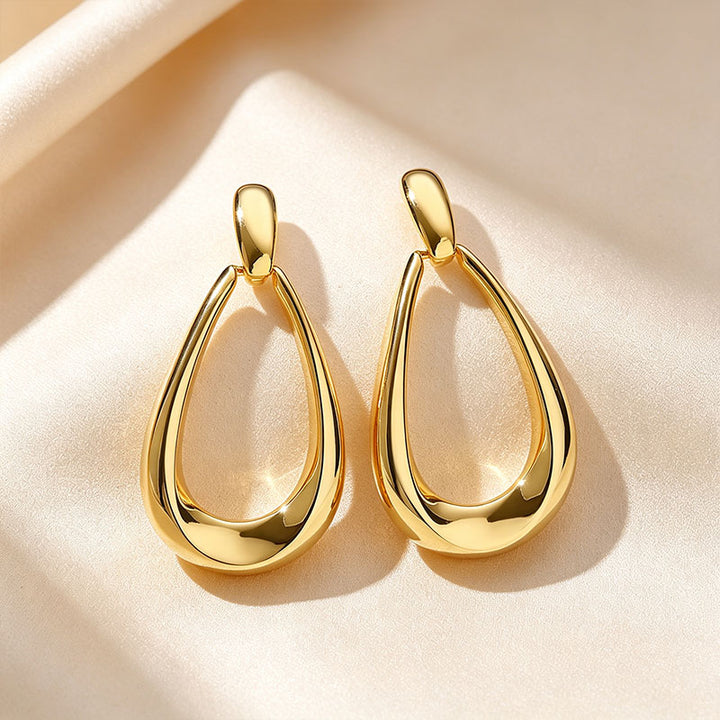 Polished Teardrop Dangle Earrings