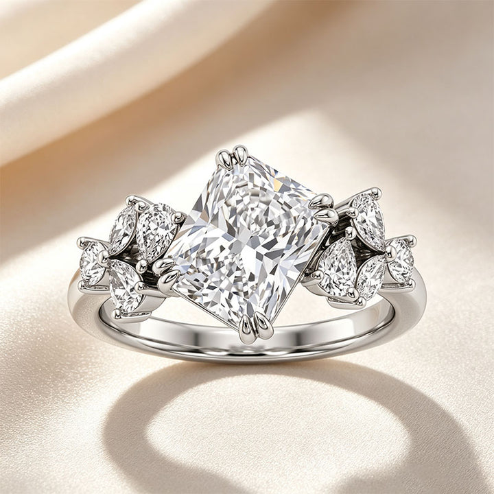 Radiant Marquise Cluster Ring