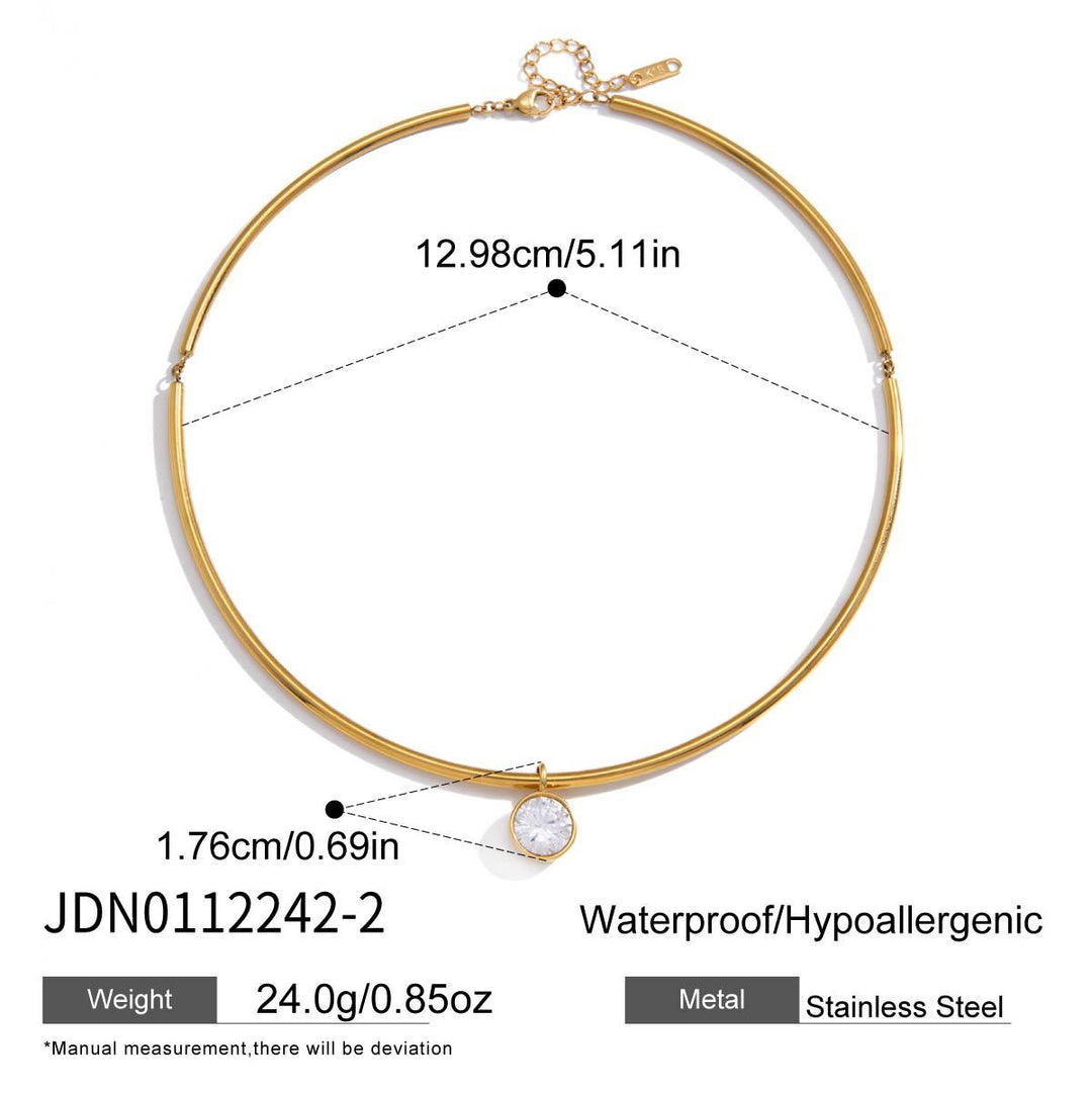 Full Moon Star Diamond Teardrop Necklace