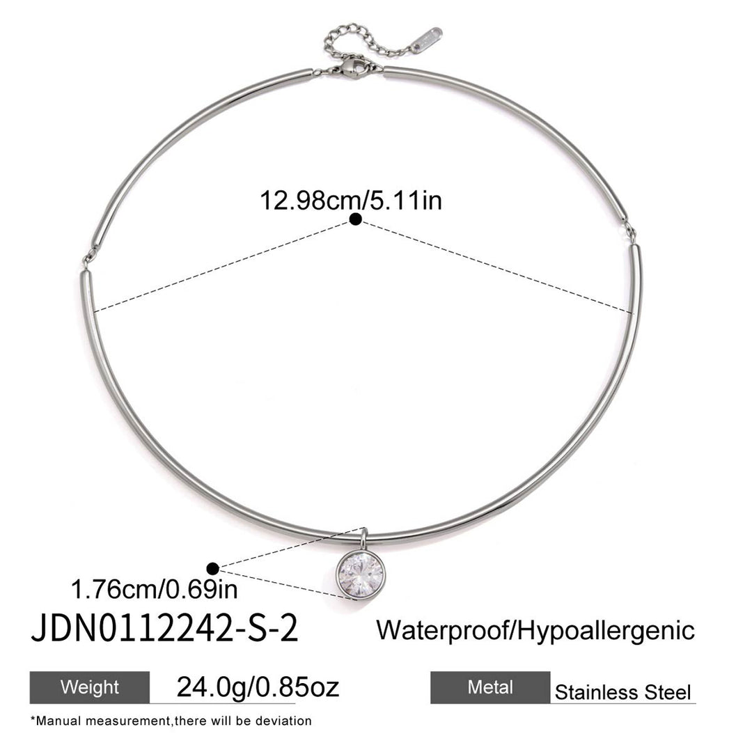 Full Moon Star Diamond Teardrop Necklace