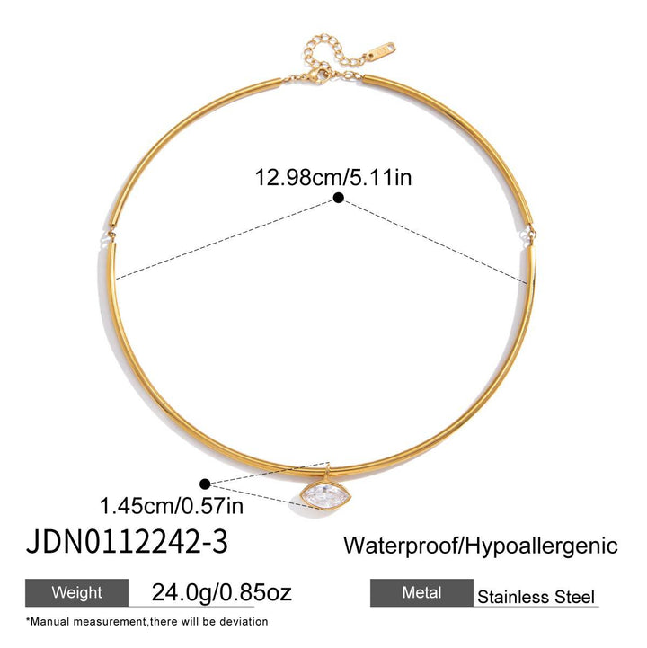 Full Moon Star Diamond Teardrop Necklace