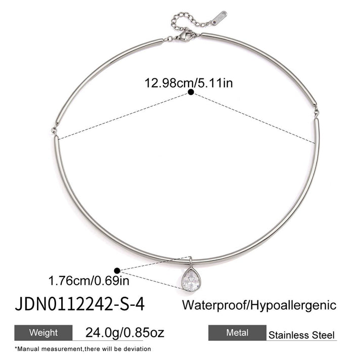 Full Moon Star Diamond Teardrop Necklace