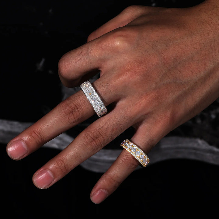 Three-Row Full Paved Eternity Ring