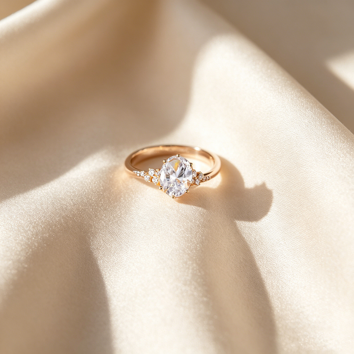 Luxurious Minimalist Sparkling Ring