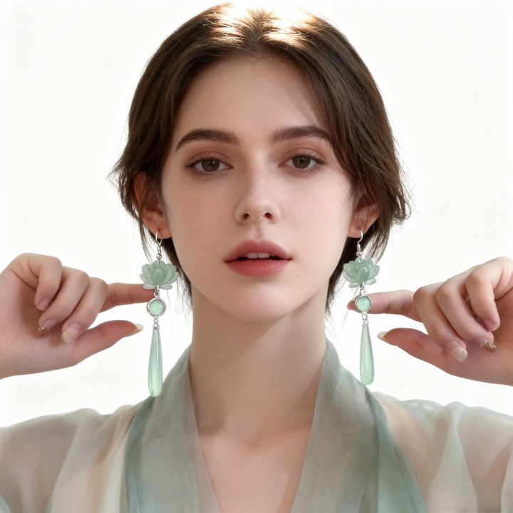 Lotus Agate Earrings
