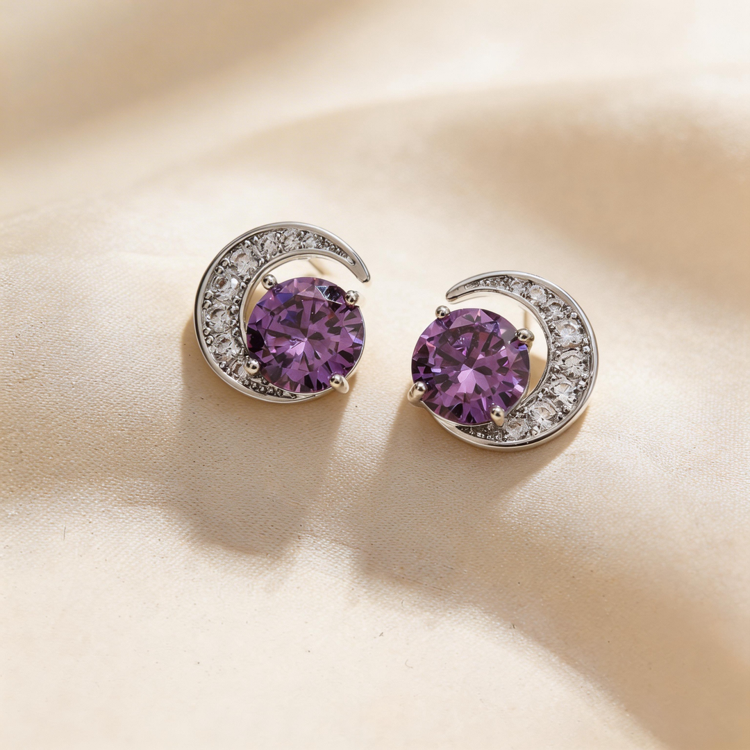 Elegant Sun, Moon &amp; Star Stud Earrings