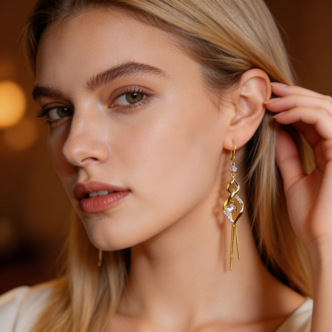 Infinity Tassel Drop Earrings