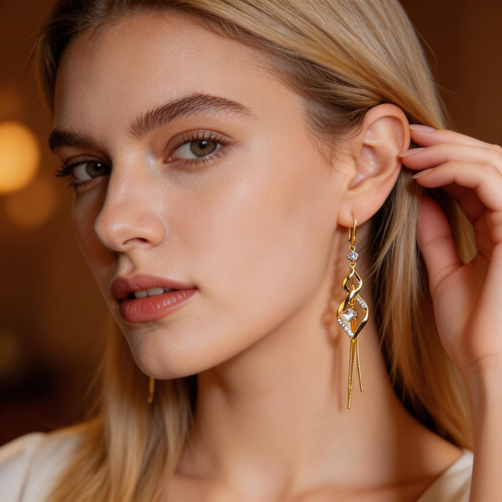 Infinity Tassel Drop Earrings